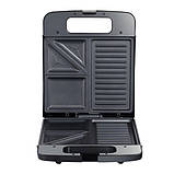 Гриль-сендвічниця мультиформна 1400Вт R.2583 RAF Чорна з сірим, фото 2