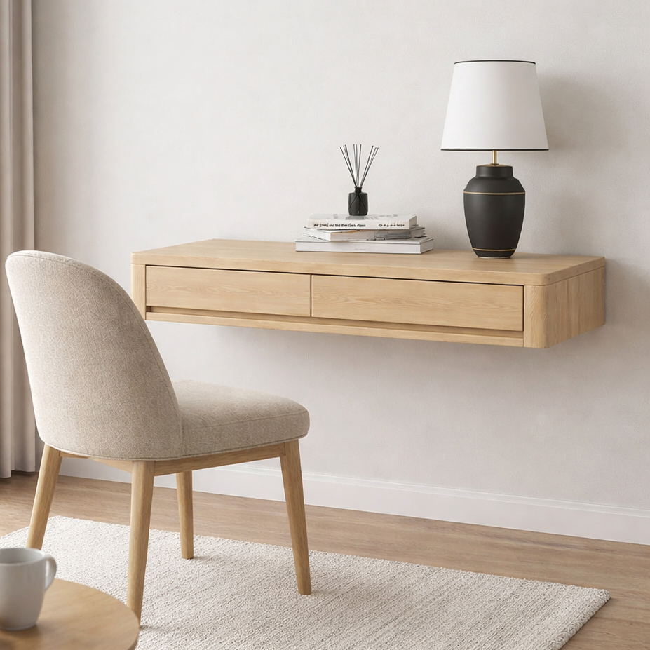 Письмовий підвісний стіл "Еко" із натурального дерева ясен, фото 1