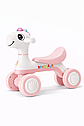 Велобіг дитячий JOY 4-х колісний DN-65440 озвучка Українською та підсвітка Рожевий, фото 3