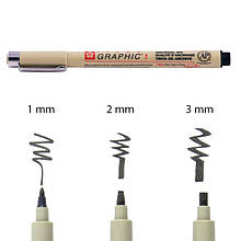 Лінер-маркер PIGMA GRAPHIC 1мм чорний Sakura