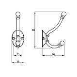 Меблевий гачок WP 6905 чорний, фото 2