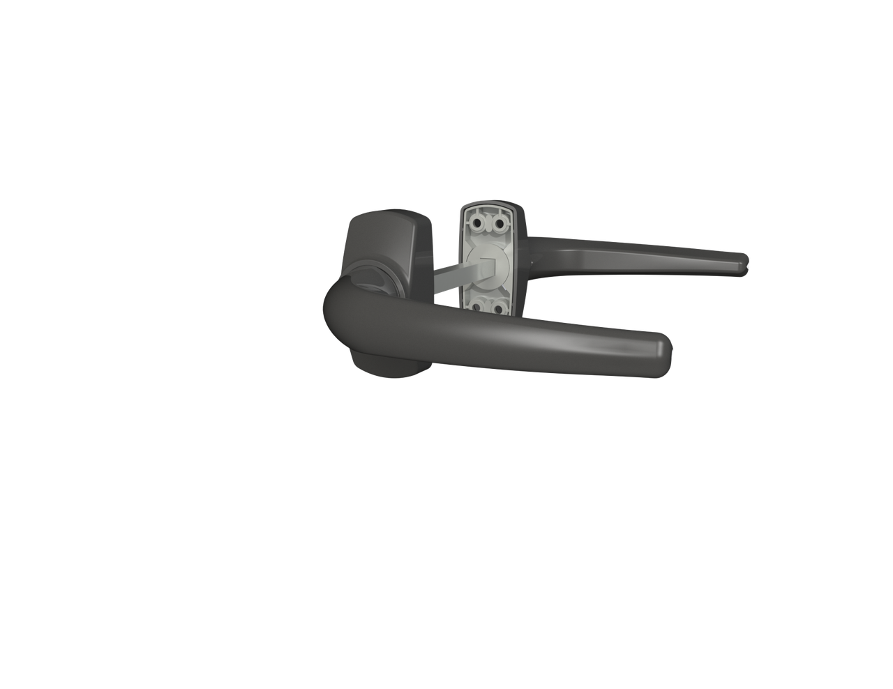 Дверна ручка для алюмінієвих дверей універсальна ADHS AT-500 антрацит (RAL 7016), фото 1