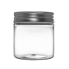 Банка пластикова прозора 150 мл стандарту 63/410 з алюмінієвою кришкою та двохшаровим вкладишем