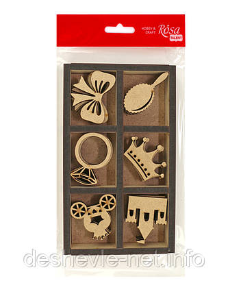 Набір міні-заготовок Для дівчаток МДФ 18шт, фото 1