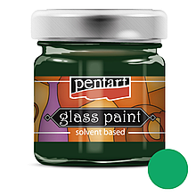 Фарба вітражна на основі розч. холодної фіксації Зелена 30мл Pentart