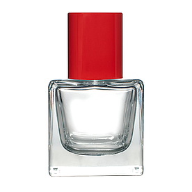 Флакон Cube 30 ml скляний з червоною кришкою "Tammy"