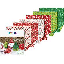 Набір паперу для орігамі "Новий Рік", 10*10cм, 30шт, 70г/м2, Heyda