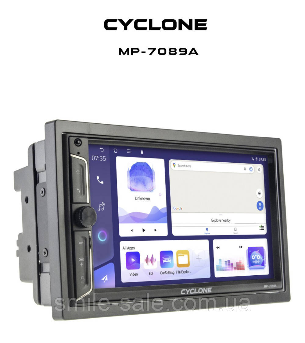 2 Din автомагнітола Cyclone MP-7089A 4/64GB 8 ядер CarPlay