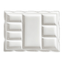 Порцелянова палітра для акварелі прямокутна 8 лунок 13×18см MEEDEN