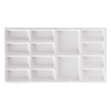 Порцелянова палітра для акварелі прямокутна 14 лунок 10×19см MEEDEN