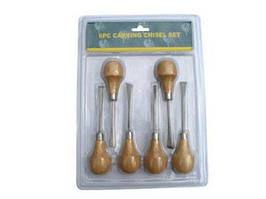 Набір різців по дереву,  6шт., в блістері, (11531), кор. ручка D.K.ART & CRAFT