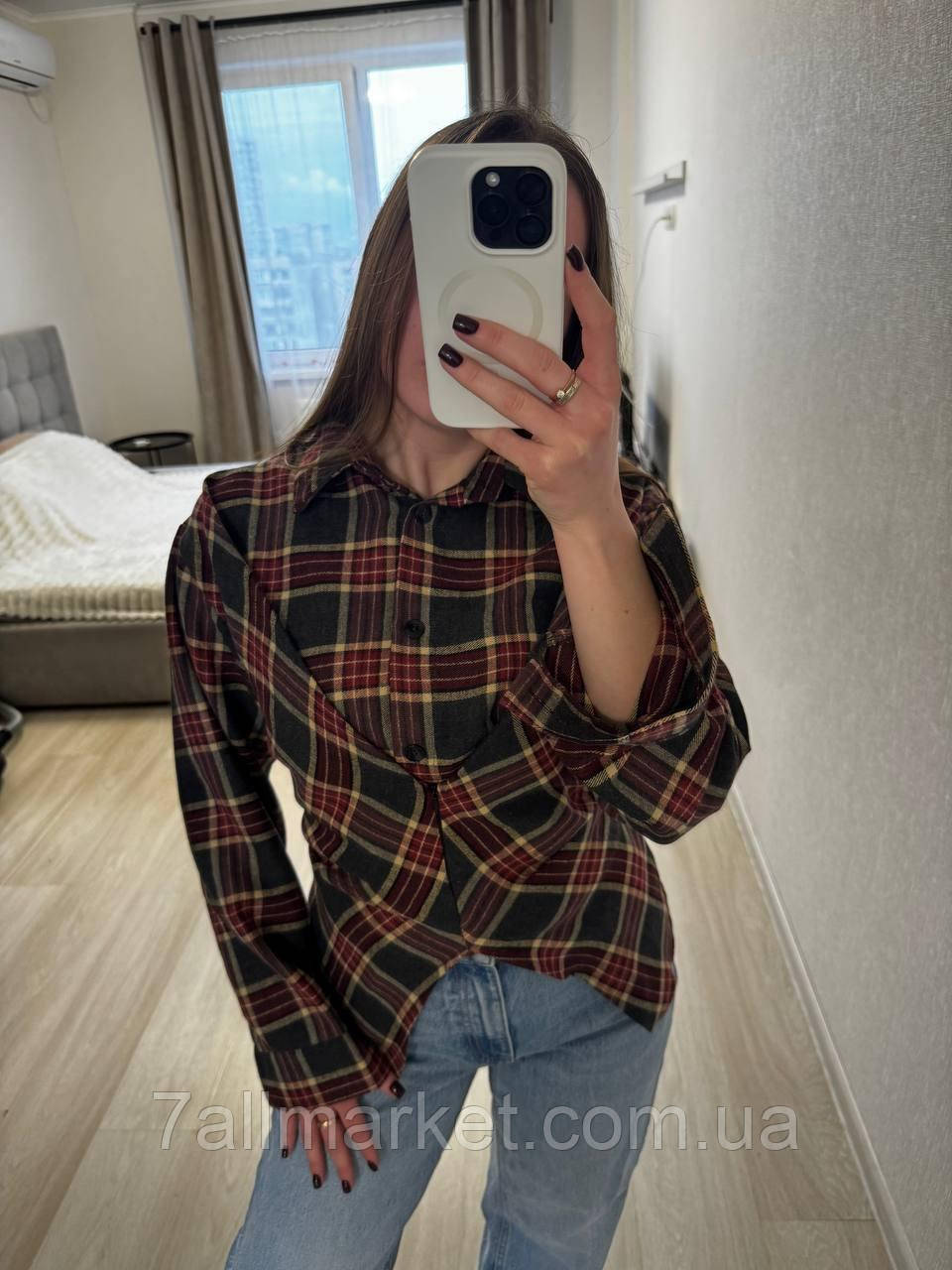 Сорочка жіноча фланель (42-46) (3кв) "INNA" недорого від прямого постачальника