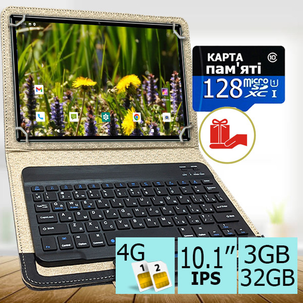 4G Планшет-ноутбук ASUS Z101NEW 10.1" IPS, 2 Sim з 4G, 3GB/32GB + Чохол із Bluetooth клавіатурою та Карта пам'яті 128ГБ