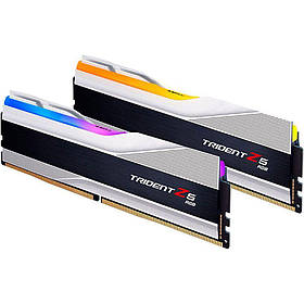 Модуль пам'яті DDR5 G.Skill Trident Z5 RGB 2x16GB 7600MHz Metallic Silver (F5-7600J3646G16GX2-TZ5RS) [102625]