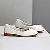 М'які білі балетки натуральна шкіра флотар колір на вибір, фото 3