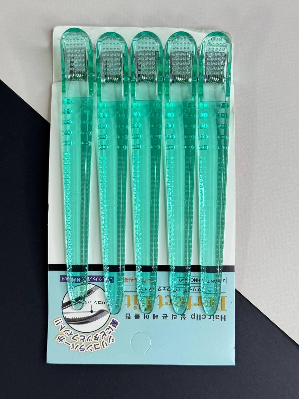 Затискачі для волосся, довжина 13,5см, пластик з металом