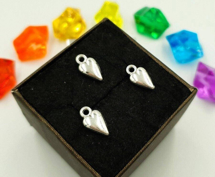 

(10шт) Подвески из металла, кулоны, Кулон "Сердечко" (сп7нг-7607)