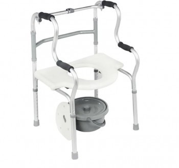 Крісло-туалет та ходунки 2в1 FY9622L складні регульовані по висоті (до 120 кг), фото 1