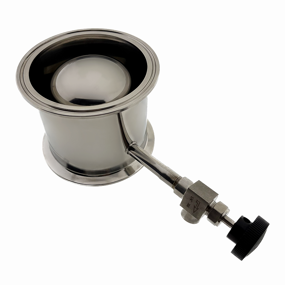 Вузол відбору по рідині Корс 4 дюйма з нержавіючої сталі з голчастим краном і термометром для дистиляції, фото 1