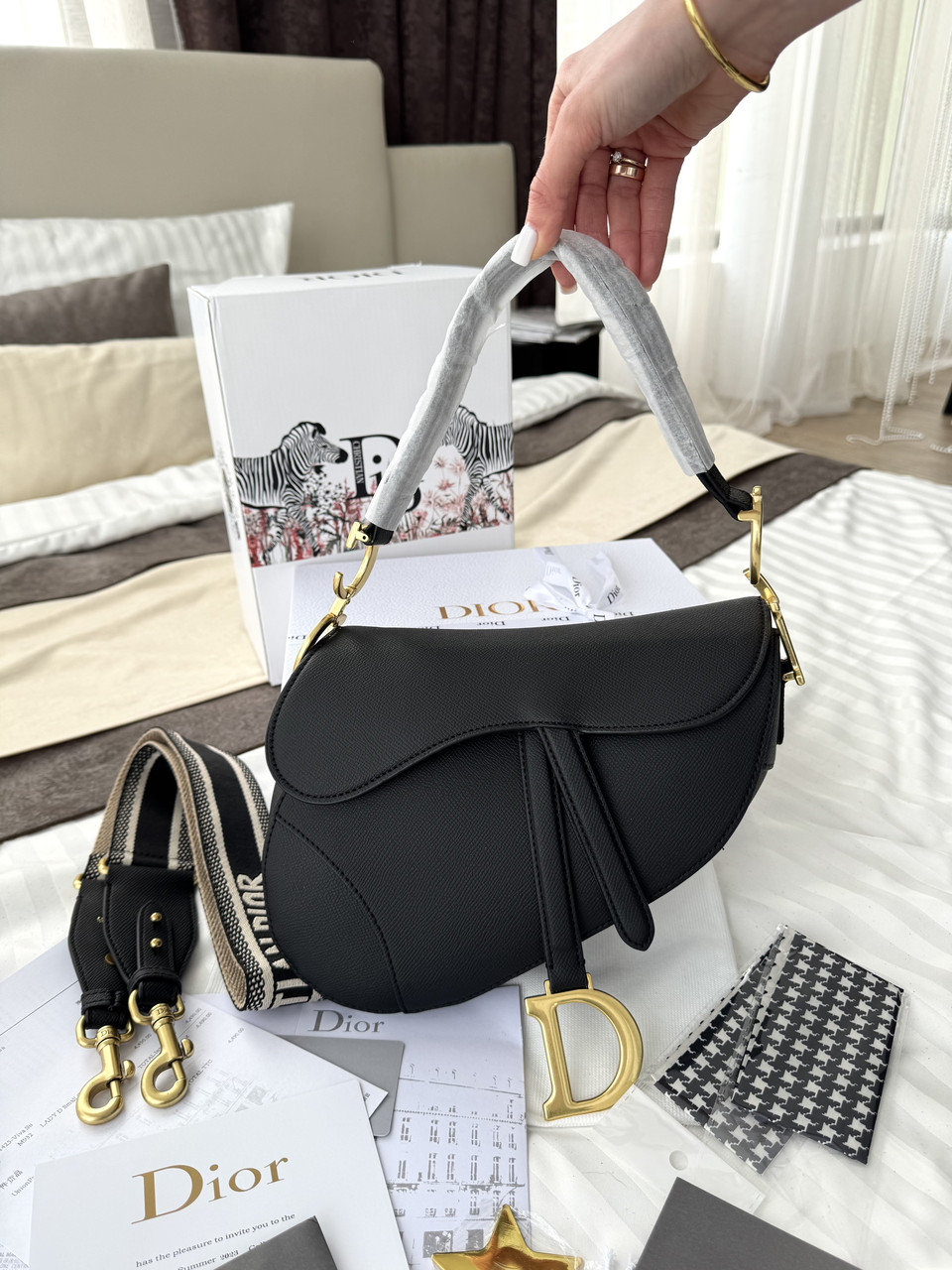 Dior Saddle Black Texture, фото 1