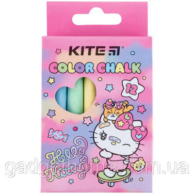 ТОП! Крейда Kite кольорова Jumbo Hello Kitty, 12 кольорів (HK24-075) - (gHome), фото 1