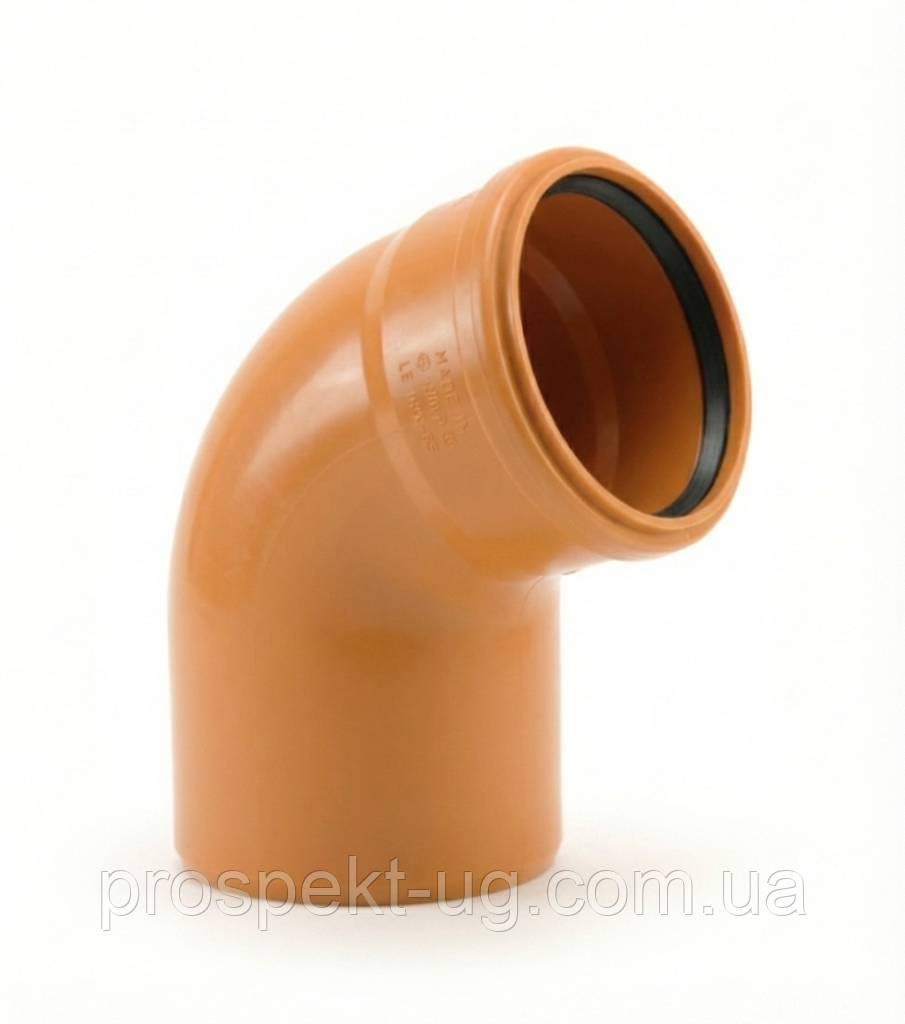 Коліно ПВХ для зовнішньої каналізації 250 мм 45° Magnaplast, фото 1