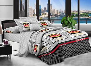 Комплект постільної євро тканина бязь 200х215см постільна білизна набір