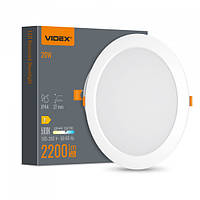 LED світильник Back вбудований круглий VIDEX 20W 5000K