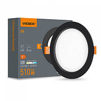 LED світильник Back вбудований круглий VIDEX 6W 5000K Black