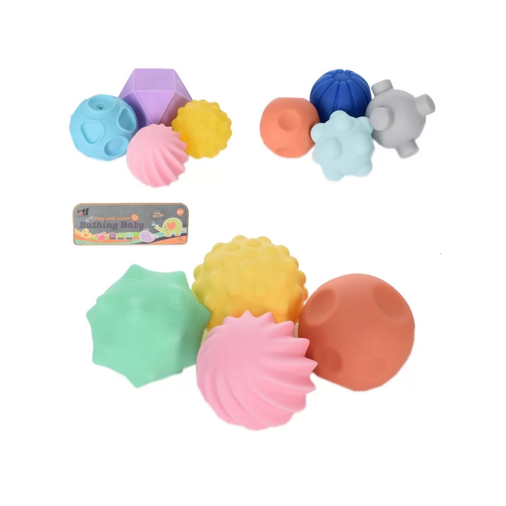 Набір тактильних сенсорних м'ячиків SDH168-24-25-27, в кульку 4 м'ячика, фото 1