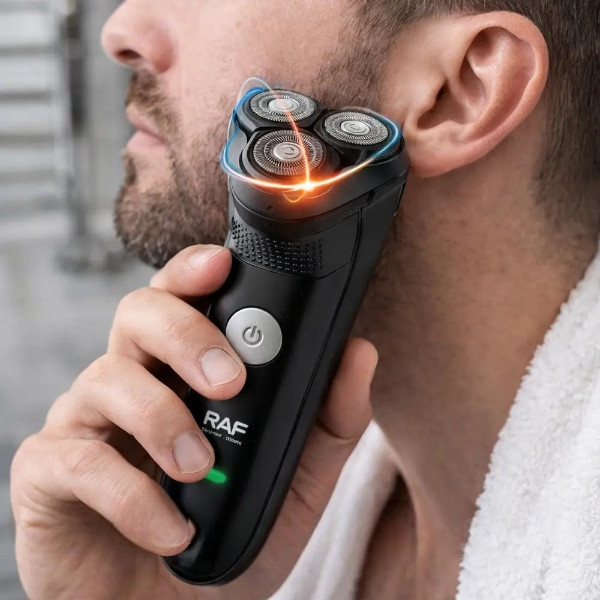 Електробритва акумуляторна USB RAF R-4040 Чорна, фото 1