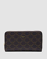 💵 Celine Large Zipped Wallet in Triomphe Canvas Brown 20 х 10 х 3 см