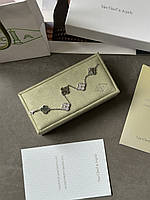 👑 Van Cleef & Arpels Bracelet Vintage Alhambra Blue Chalcedony 18K White Gold one size