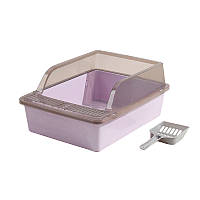 Туалет для кішок з лопаткою Taotaopets 263303 34х26х17 см Purple (13796-90797)