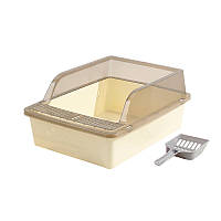 Туалет для кішок з лопаткою Taotaopets 263303 34х26х17 см Yellow (13796-90798)