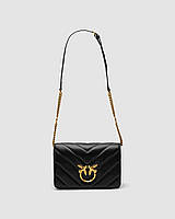 💎 Pinko Large Love Bag Click Big Chevron Black