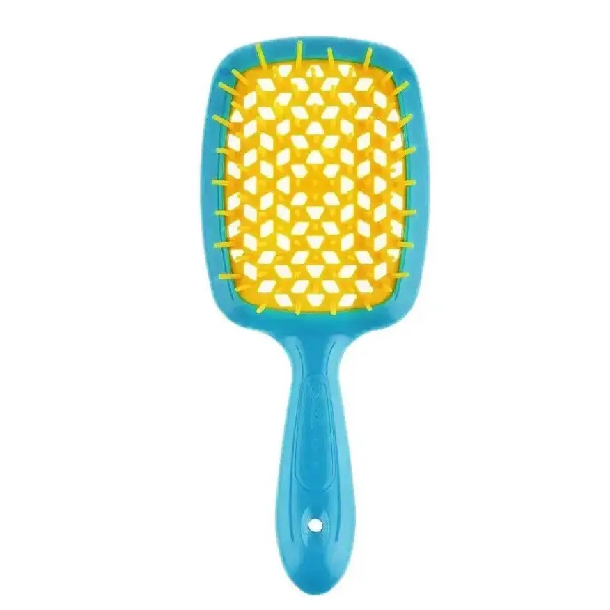 Щітка для волосся Janeke Superbrush With Soft Moulded Tips, блакитна з жовтим (82SP226 BYF)