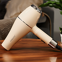 Фен Sokany SK-14005 бежевий 1500 Вт з концентратором, професійний прилад для сушіння та укладання волосся