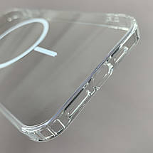Чохол для iPhone 12 Pro Max прозорий чохол з білим MagSafe на айфон 12 про макс w01k, фото 3