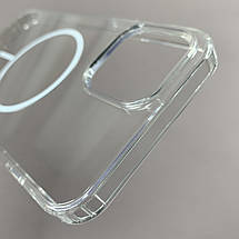 Чохол для iPhone 12 Pro Max прозорий чохол з білим MagSafe на айфон 12 про макс w01k, фото 4