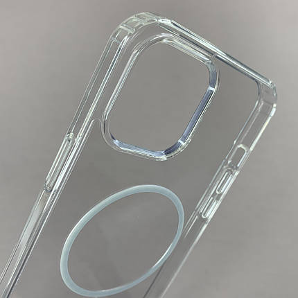 Чохол для iPhone 12 Pro Max прозорий чохол з білим MagSafe на айфон 12 про макс w01k, фото 2