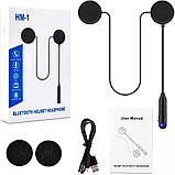 Bluetooth гарнітура для мотошолома HM-1, плоска, Bluetooth 5.0, Hands Free, IPX7, фото 6