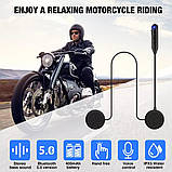 Bluetooth гарнітура для мотошолома HM-1, плоска, Bluetooth 5.0, Hands Free, IPX7, фото 4