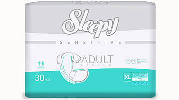 Підгузки для дорослих Sleepy Sensitive Adult XL (120-160 см) 30 шт. Памперси для лежачих хворих і літніх людей