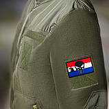 Набір шевронів 2 шт. з липучкою Череп Карателя на Флазі Нідерландів 5х8 см патч шеврон Нідерланди Punisher, фото 3