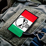 Набір шевронів 2 шт. з липучкою Череп Карателя Punisher Флаг Мексики 5х8 см вишитий патч нашивка Мексика, фото 2