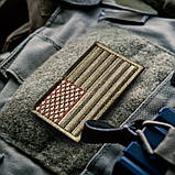 Набір шевронів 2 шт. із липучкою Прапор США, Америки 5х8 см хакі, тактичний, мілітарі нашивка, вишитий патч, фото 7