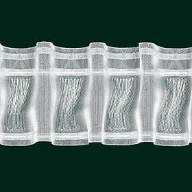 Тасьма для штор Хвиля з петлями 1:2, 10 см шторна тасьма Німеччина