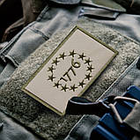 Набір шевронів 2 шт. із липучкою Прапор США Америка 1776 Патріот шеврон беж, вишитий патч нашивка 5х8 см, фото 2