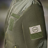 Набір шевронів 2 шт. із липучкою Прапор США Америка 1776 Патріот шеврон беж, вишитий патч нашивка 5х8 см, фото 5